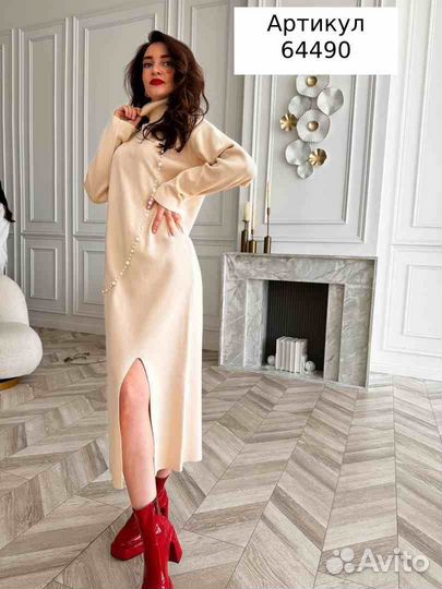 Платье свитер оверсайз