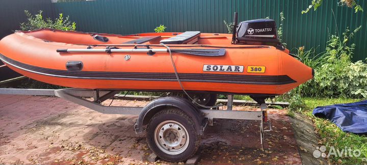 Лодка резиновая Solar380 мотор Tohatsu 18л/с