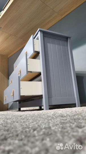 Пеленальный комод Ellipse wood серый