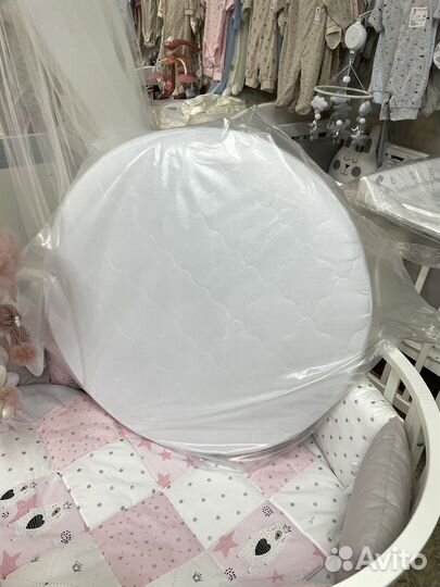 Детский круглый матрас WellKid кокос 75х75 см