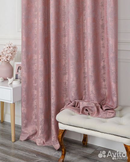 Комплект штор мрамор Зарина Орхидея