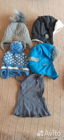 Шапка детская демисезонная,зима, варежки