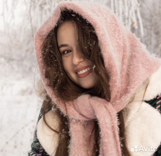 Платок бактус из пуха норки