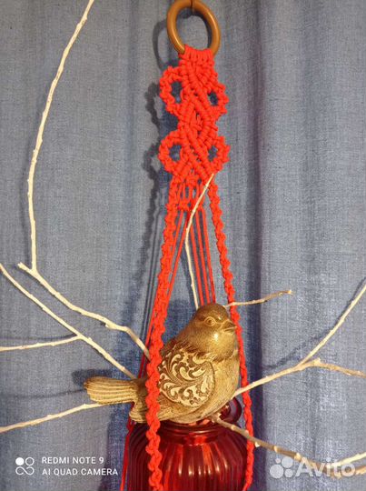 Макраме кашпо подвесное