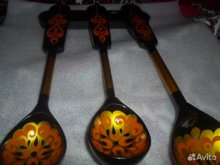 Деревянный набор из ложек СССР