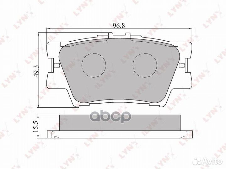 Колодки тормозные дисковые зад bd7532 lynxauto