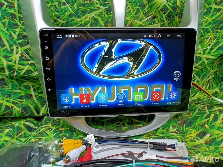 Магнитола Hyundai Solaris android новая