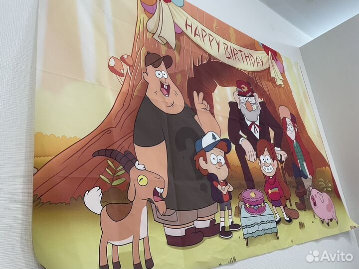 Фотофон плакат Гравити фолз 150х100 см