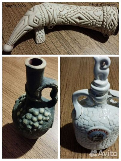 Графины для вина 0,5л. и 0,7л, рог для вина