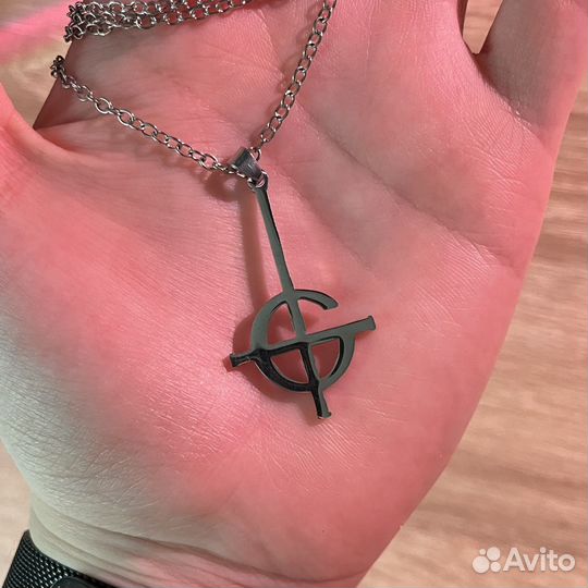 Кулон крест ghost