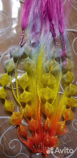 Детские цветные косы, хвосты и фонараки