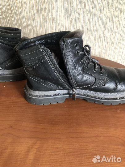 Ботинки зимние размер 38(кожа )
