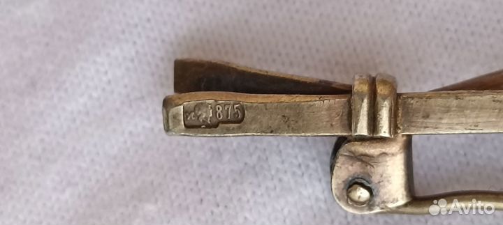 Брошки винтажные, серебро 875пр.Янтарь