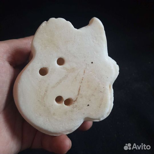 Винтажная статуэтка из мрамора Белый медведь