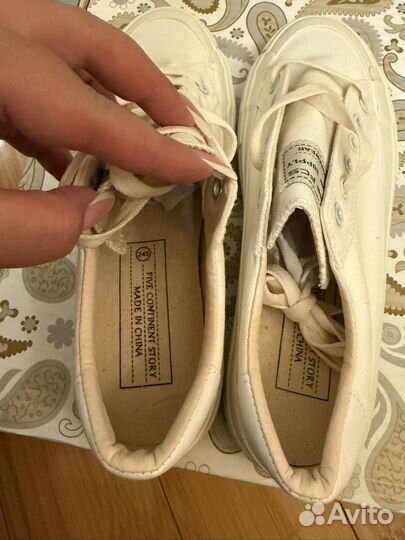 Кеды женские белые(молочные)