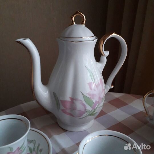 Кофейный сервиз, фарфоровый