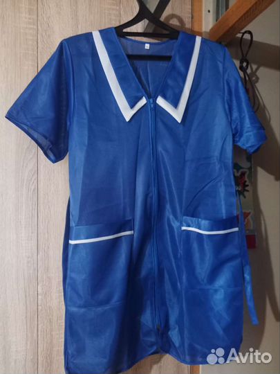 Халат для продавца(синий и бордо)