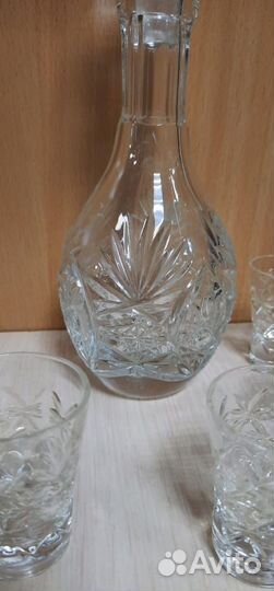 Хрустальный Графин с рюмками