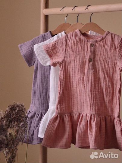 Муслиновое платье-футболка и тюрбан