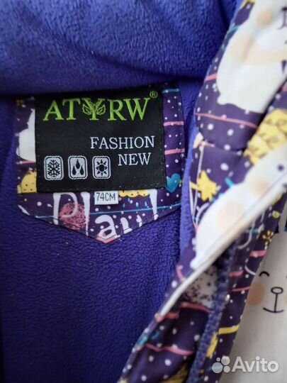 Зимний комбинезон для девочки размер 74