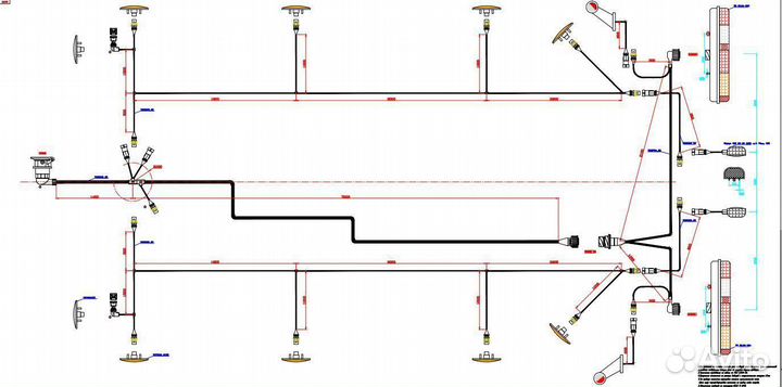 Комплект электрики для полуприцепа