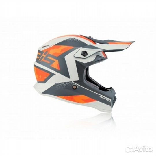 Детский мотошлем Acerbis steel orange/grey, S
