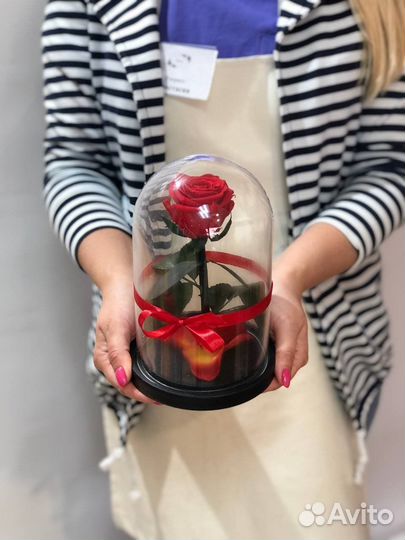 Роза в колбе стабилизированная