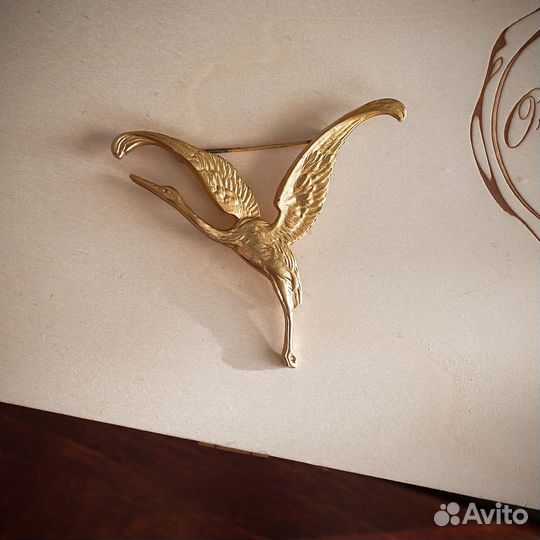 Alva брошь журавль, Англия, 1980-1990 гг