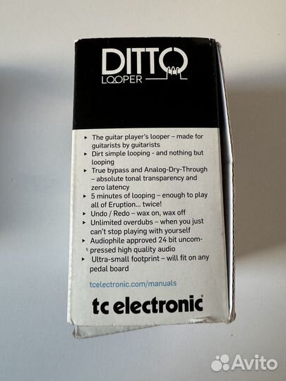 Педаль для гитары лупер tc electronic ditto looper
