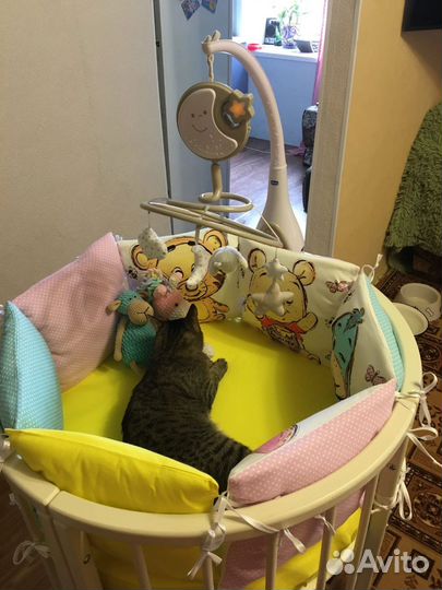 Круглая кроватка, трансформер