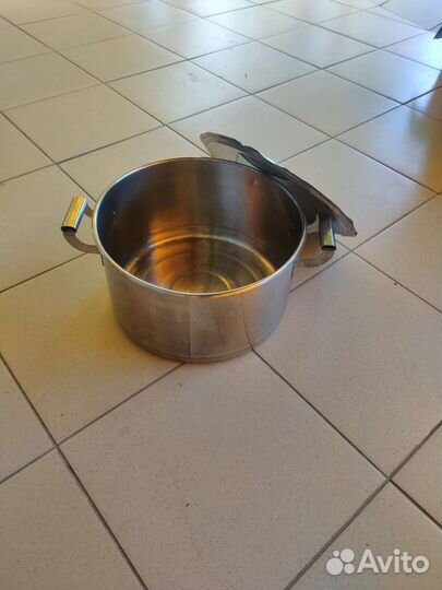 Кастрюля из нержавейки 25 литров прочная