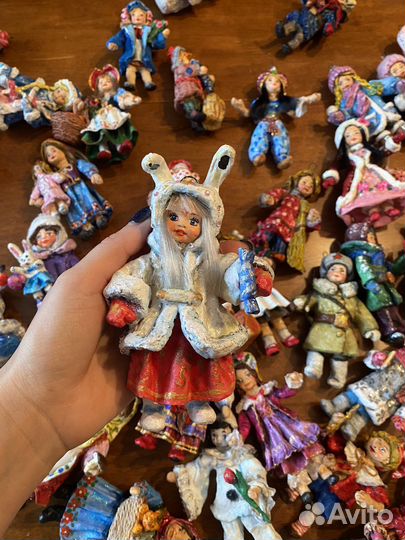 Ватные елочные игрушки