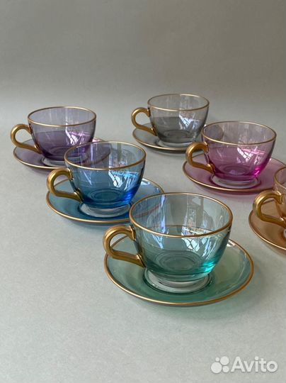 Цветной чайный набор кружек