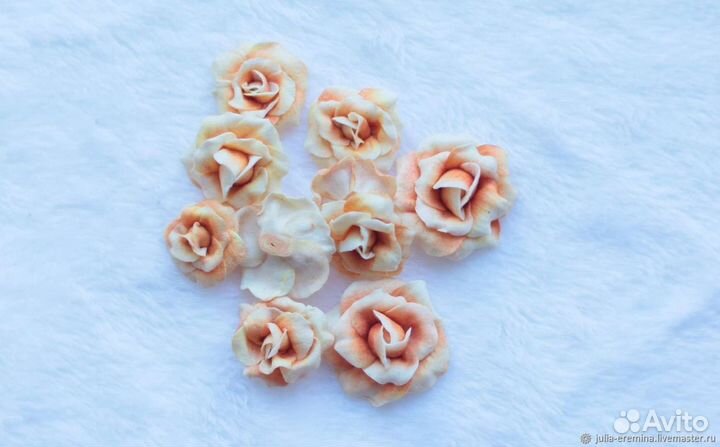 Розы из полимерной глины для творчества