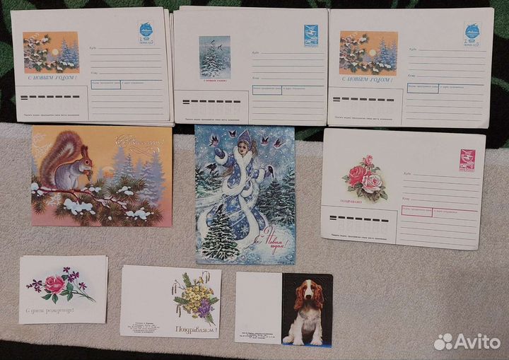 Почтовые открытки и календарики СССР