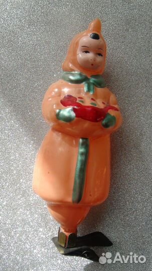 Старинная ёлочная игрушка Даренка. СССР