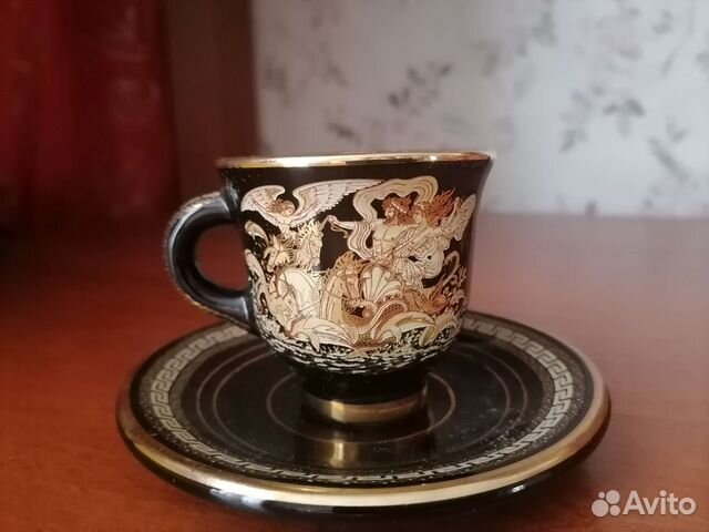Кофейные чашки с блюдцами Греция