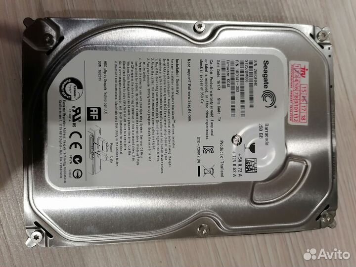 Жёсткий диск Seagate barracuda 250GB