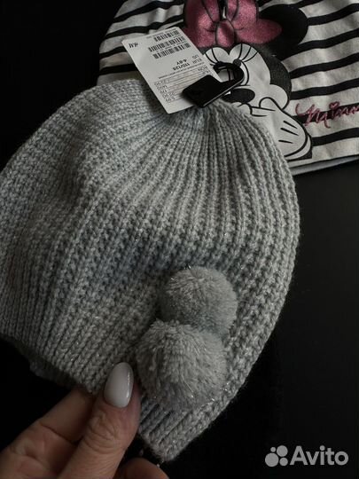 Шапка на девочку 3 шт