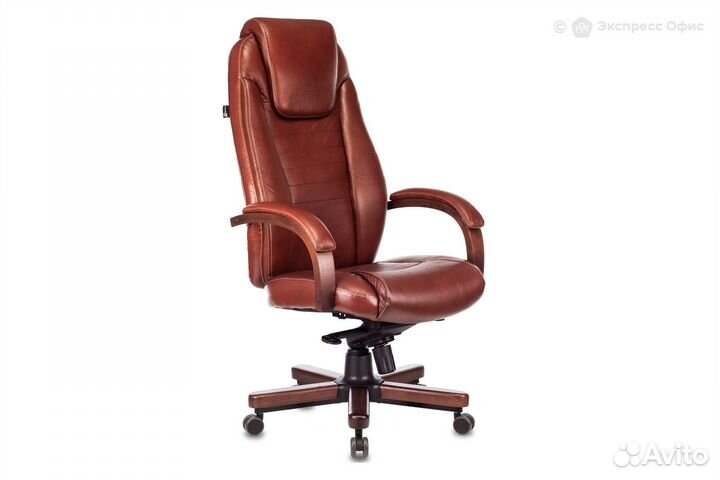 Кресло для руководителя Бюрократ T-9923walnut/chok