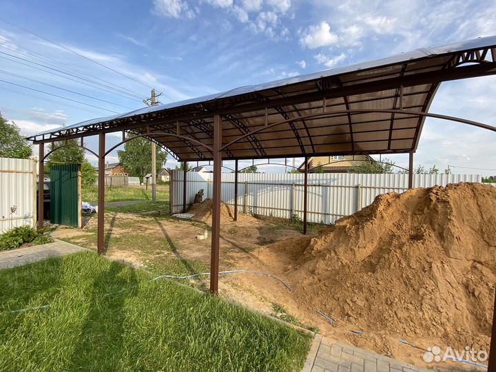 Строительство навесов металлоконструкции