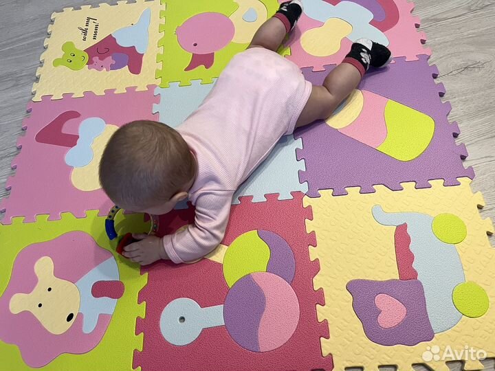 Детский коврик для ползания пазл