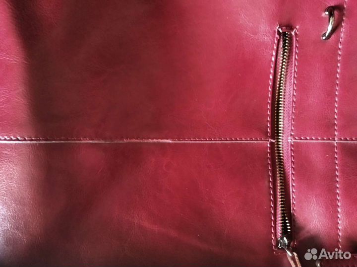 Сумка большая кожаная б/у
