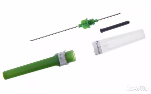 Игла двусторонняя 21G, 08х25 мм, c визуальной каме