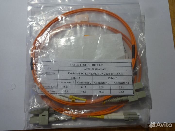 Оптический пачкорд SC-LC