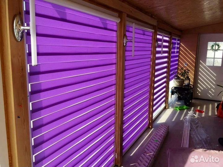 Рулонные шторы зебра