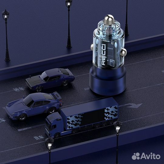 Азу recci RCC-N15 1xUSB-A 1xUSB-C PD/QC3.0 75W BL