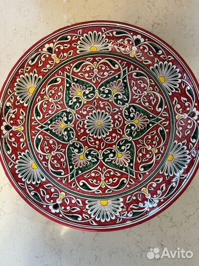 Блюдо (узбекский ляган с ручной росписью)