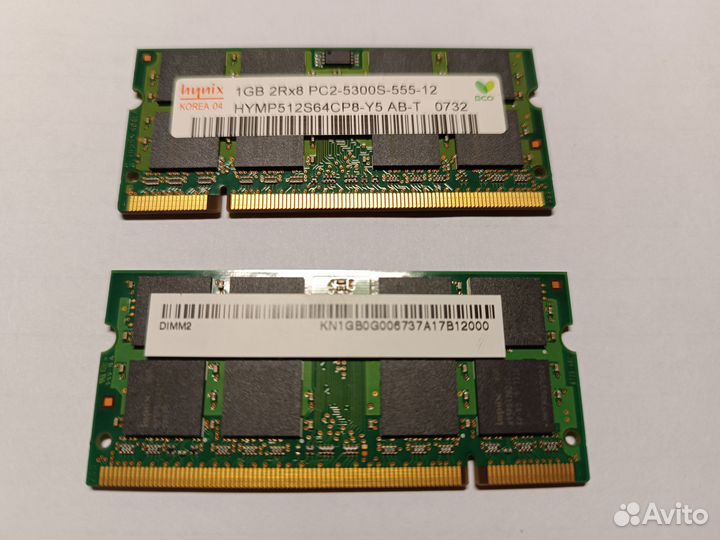 Оперативная память SO-dimm DDR2 hynix 1 GB