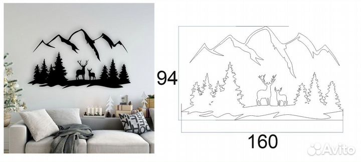 Декоративное панно с подсветкой